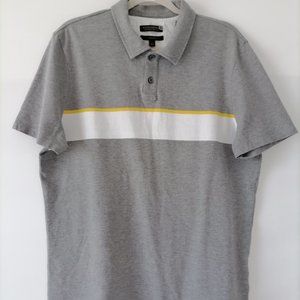 Banana Republic Performance Mens Gray Standard Git Collared Polo T-Shirt Size L